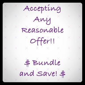 Bundle and save. Reasonable offers always accepted
